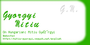 gyorgyi mitiu business card